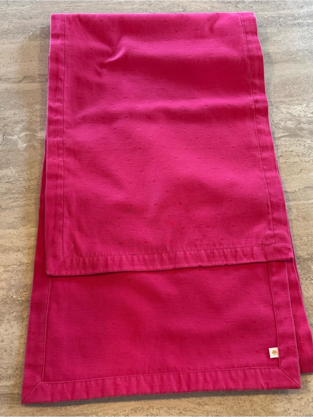 kate spade Bright Pink Polka Dot Table Runner